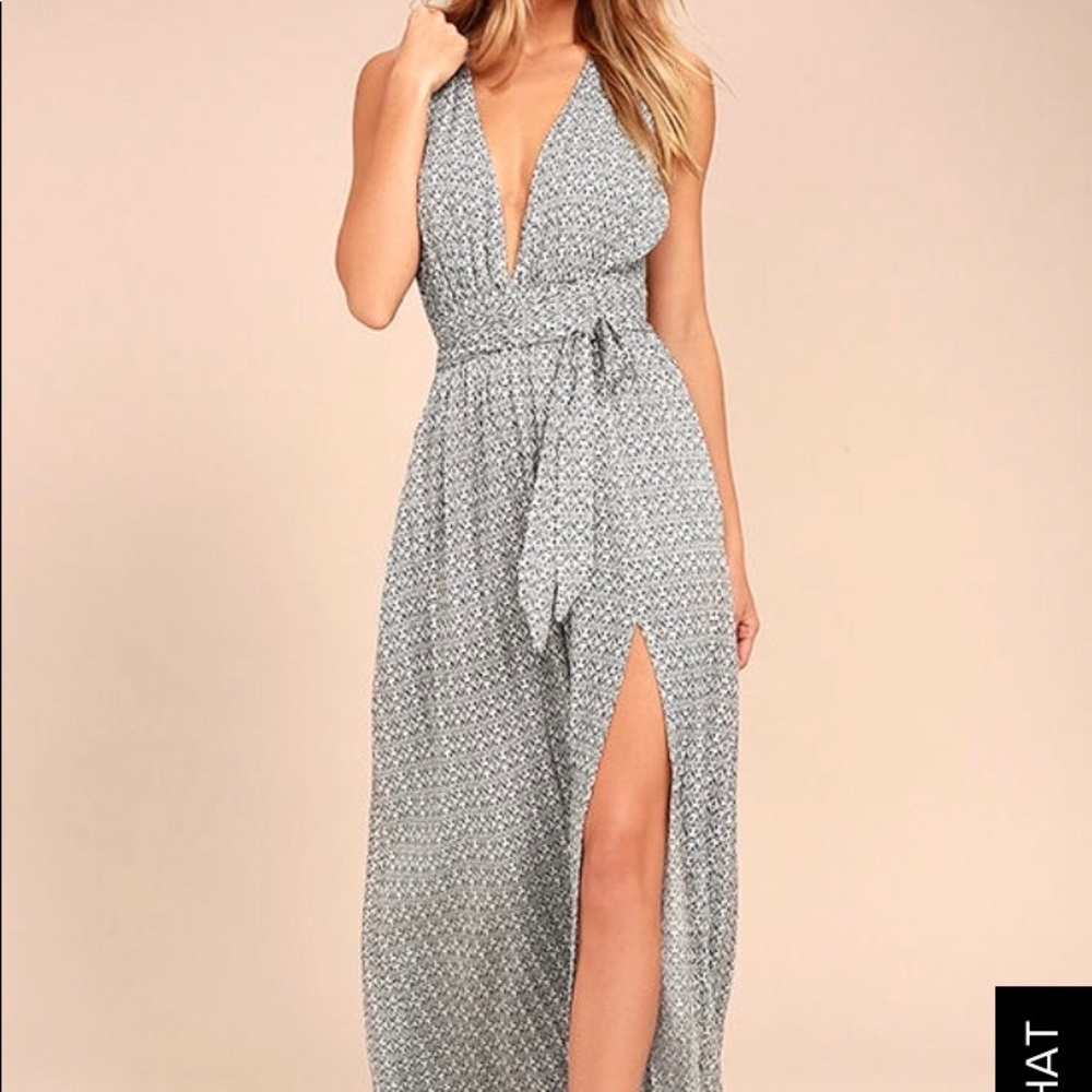 Lulus beachy silky maxi dress